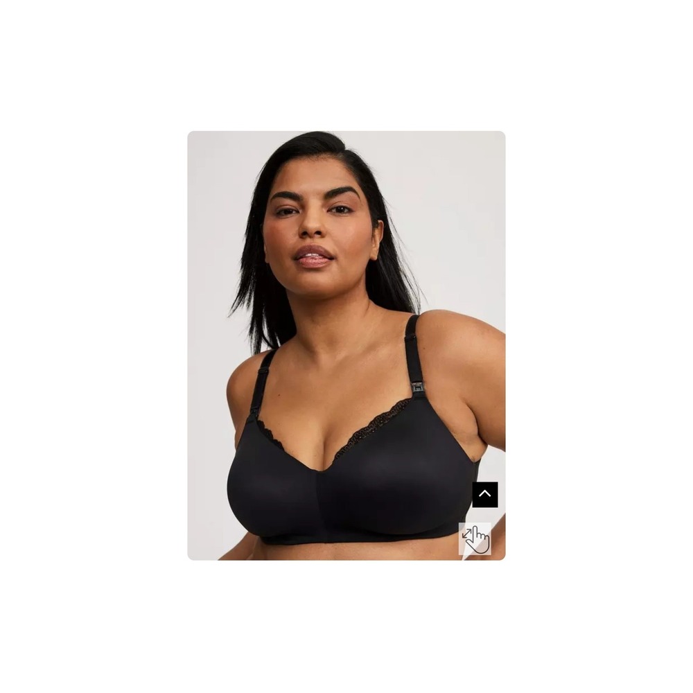 Torrid Curv Nursing Bra Lot 3 Black 48DD Wire Free Lightly Lined Comfort